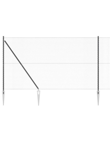 Palo della recinzione Grigio 10 x 1,5 m (rete da 13 mm)