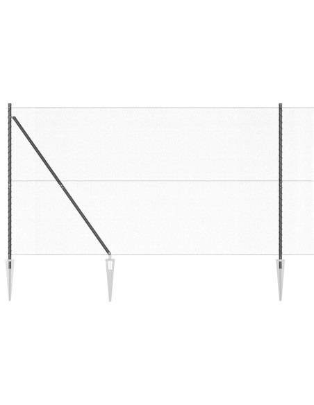 Palo della recinzione Grigio 10 x 1,5 m (rete da 13 mm)