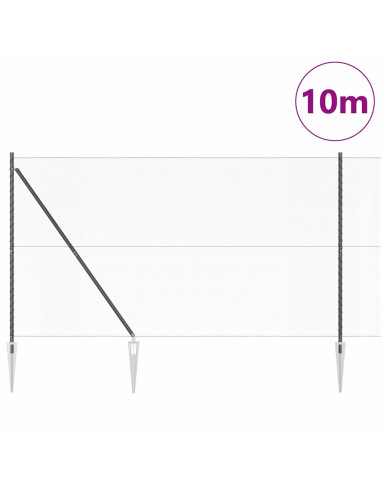 Palo della recinzione Grigio 10 x 1,5 m (rete da 13 mm)