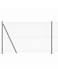 Palo della recinzione Grigio 10 x 1,5 m (rete da 13 mm) 2