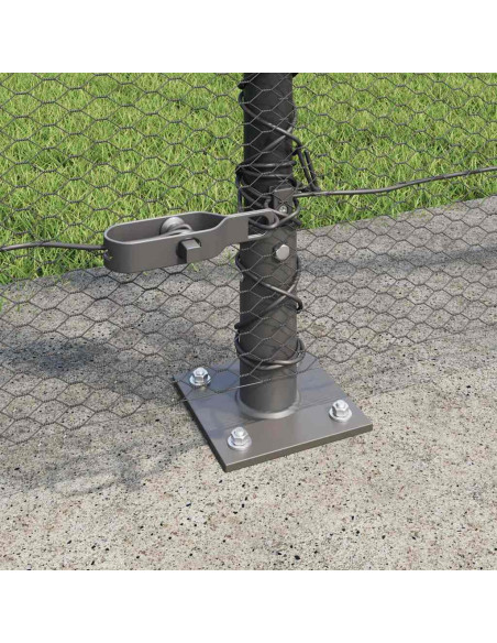 Palo della recinzione Grigio 10 x 1,5 m (rete da 13 mm)