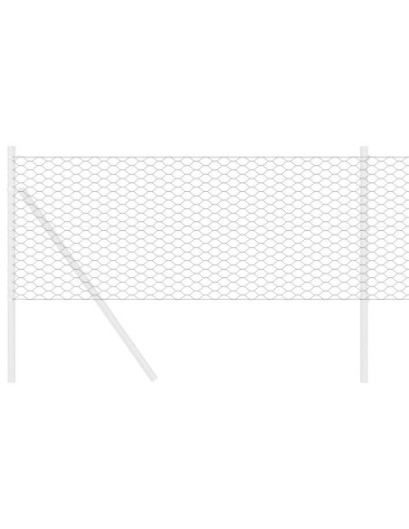 Recinzione Esagonale Grigio 0,8 x 10 m PVC