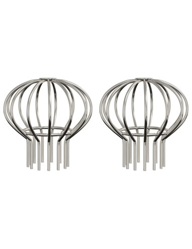 Protezione Foglie per Grondaia 2 pcs Argento 75 mm