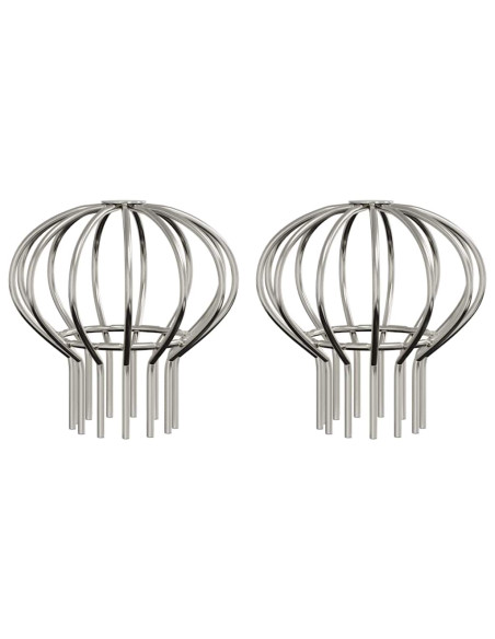 Protezione Foglie per Grondaia 2 pcs Argento 75 mm