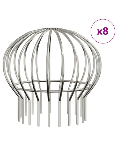 Protezione Foglie per Grondaia 8 pcs Argento 160 mm