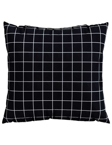 Cuscini Scatter a scacchi 4 pcs Quadro Nero 60 x 60 cm