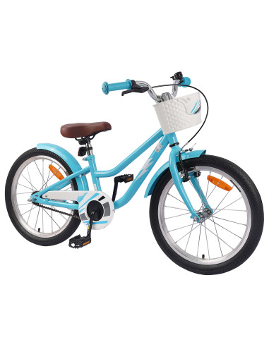 Bicicletta per Bambini 18 Pollici per 5-7 anni Blu Chiaro