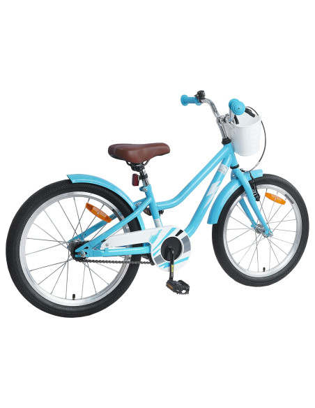 Bicicletta per Bambini 18 Pollici per 5-7 anni Blu Chiaro