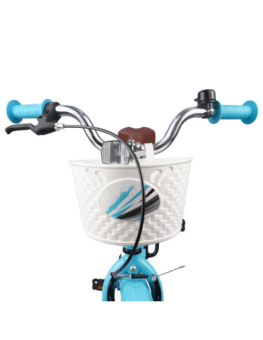 Bicicletta per Bambini 18 Pollici per 5-7 anni Blu Chiaro