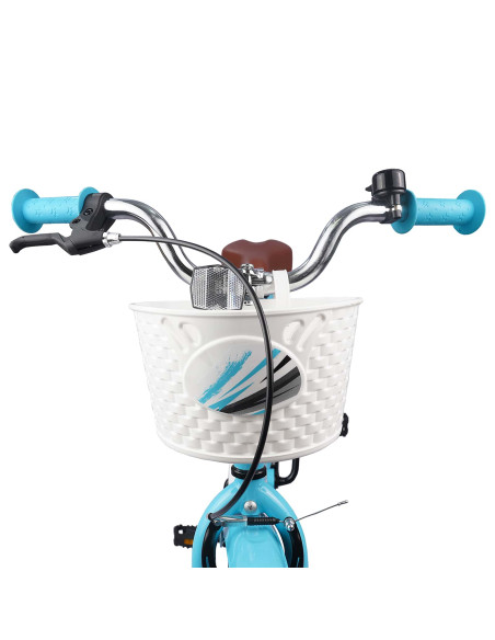Bicicletta per Bambini 18 Pollici per 5-7 anni Blu Chiaro