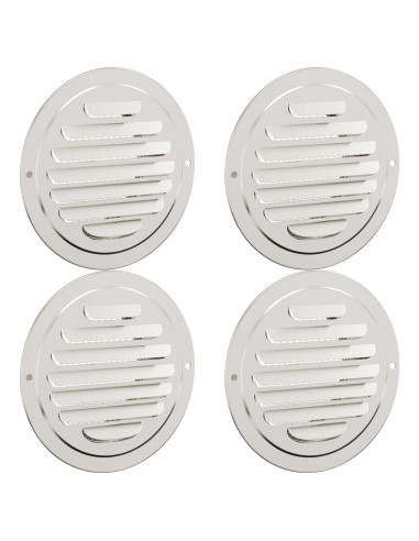 Coperture per ventilazione d'aria 4 pcs Argento 80 mm