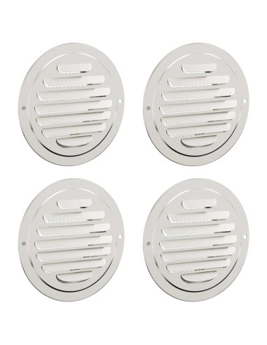 Coperture per ventilazione d'aria 4 pcs Argento 100 mm