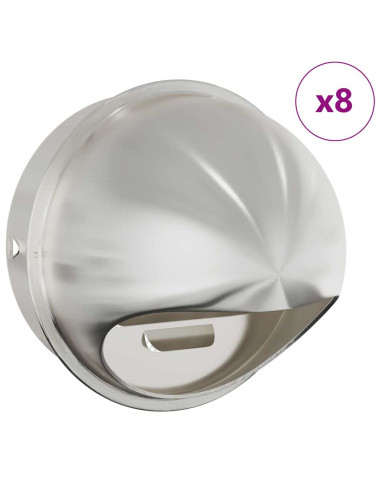 Coperture per ventilazione d'aria 8 pcs Argento 200 mm