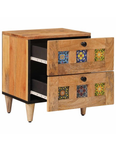 Armadio da Notte con cassetto Naturale 40 x 33,5 x 46 cm 2