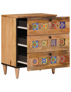 Armadio da Notte con cassetto Naturale 50 x 33 x 62 cm 2