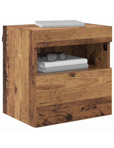 Mobiletti TV da Parete 2 pcs Legno vecchio 40 x 30 x 40 cm
