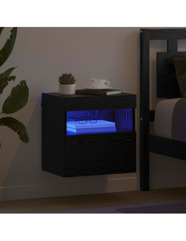 Mobile TV da parete Rovere Nero 40 x 30 x 40 cm