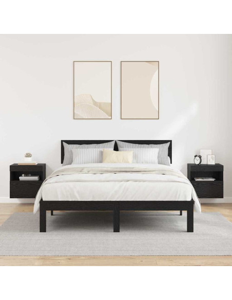 Mobiletti TV da Parete 2 pcs Rovere Nero 40 x 30 x 40 cm