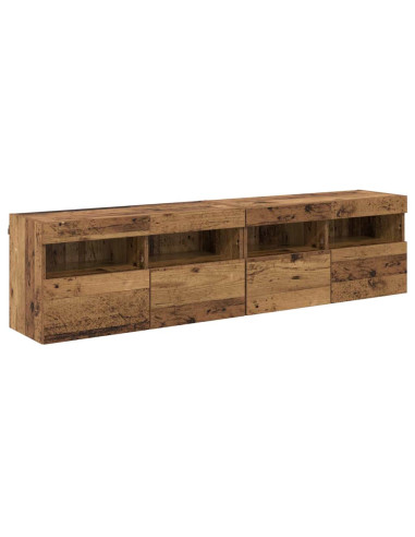 Mobiletti TV da Parete 2 pcs Legno vecchio 80 x 30 x 40 cm