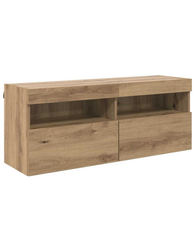 Mobile TV da parete Rovere artigianale 100 x 30 x 40 cm