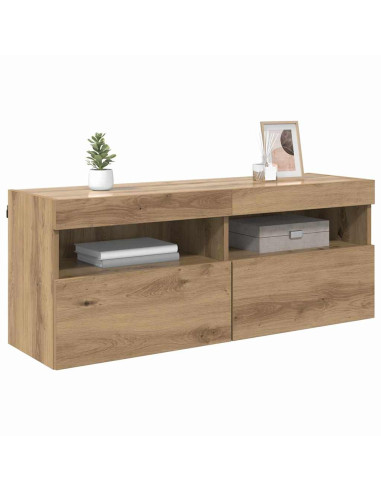 Mobile TV da parete Rovere artigianale 100 x 30 x 40 cm