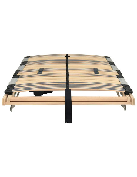 Base a doghe Marrone 80 x 190 cm Legno massello di faggio