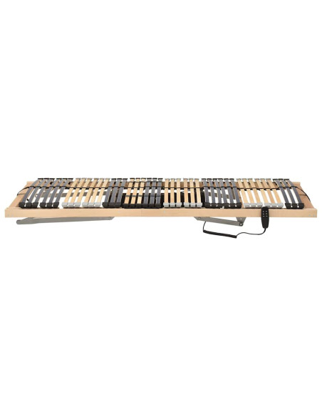 Base a doghe Marrone 80 x 190 cm Legno massello di faggio