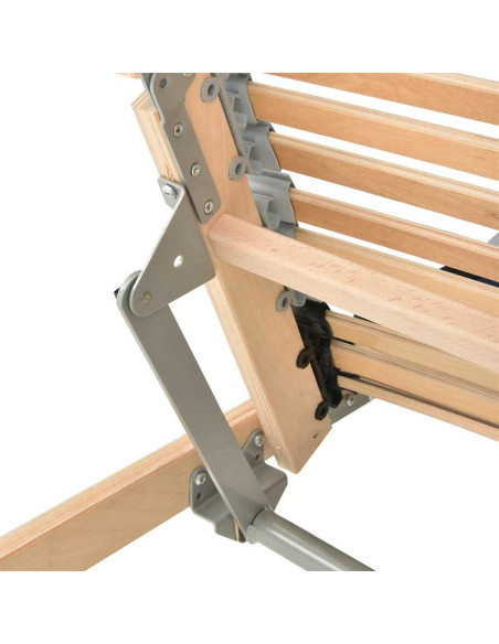Base a doghe Marrone 100 x 190 cm Legno massello di faggio