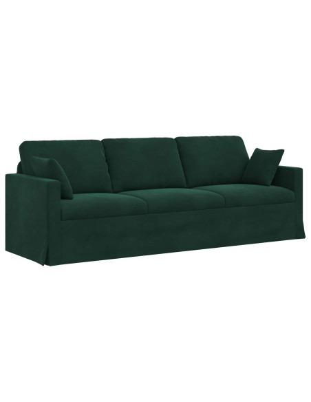 Divano 2 pcs Verde Scuro 228 x 78 x 80 cm Velluto