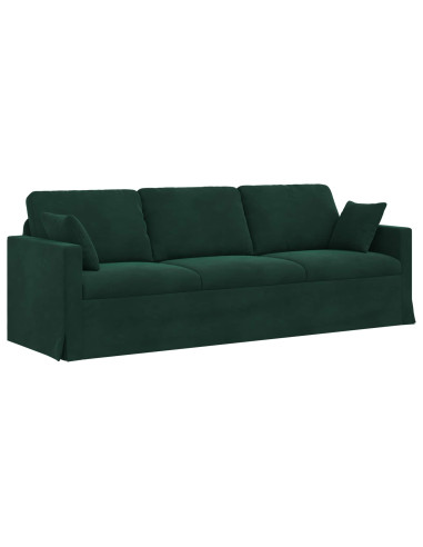 Divano Verde Scuro 228 x 78 x 80 cm Velluto
