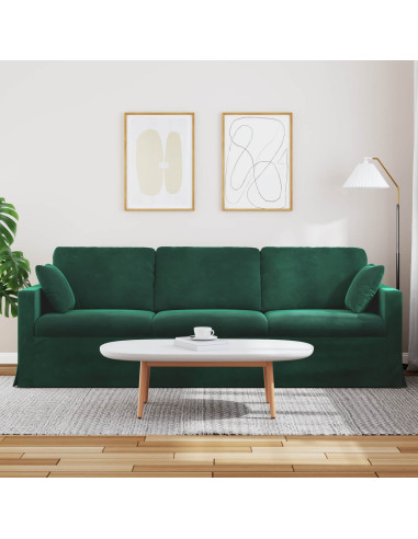 Divano Verde Scuro 228 x 78 x 80 cm Velluto