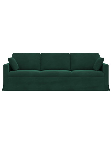 Divano Verde Scuro 228 x 78 x 80 cm Velluto