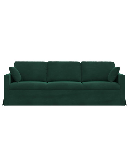Divano Verde Scuro 228 x 78 x 80 cm Velluto