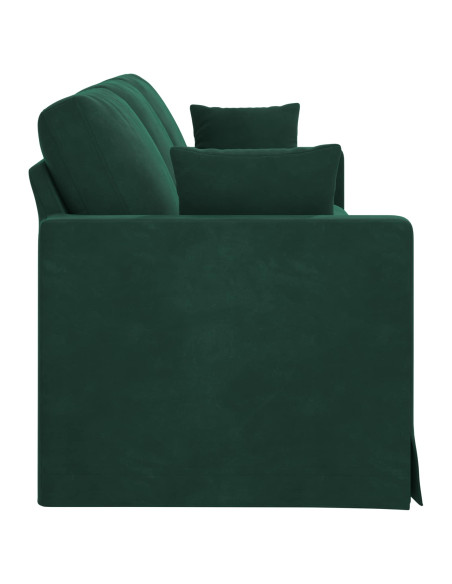 Divano Verde Scuro 228 x 78 x 80 cm Velluto