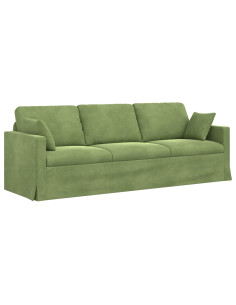 Divano Verde chiaro 228 x 78 x 80 cm Velluto 2