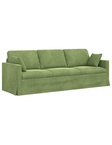 Divano Verde chiaro 228 x 78 x 80 cm Velluto