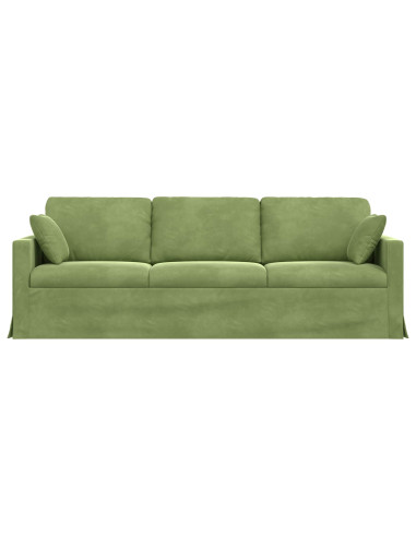 Divano Verde chiaro 228 x 78 x 80 cm Velluto