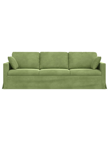 Divano Verde chiaro 228 x 78 x 80 cm Velluto