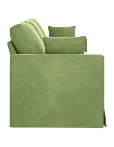 Divano Verde chiaro 228 x 78 x 80 cm Velluto