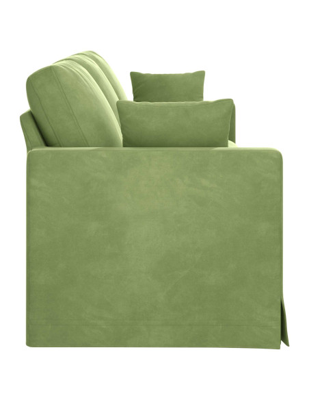 Divano Verde chiaro 228 x 78 x 80 cm Velluto