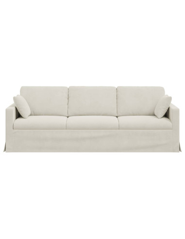 Divano Crema 228 x 78 x 80 cm Velluto