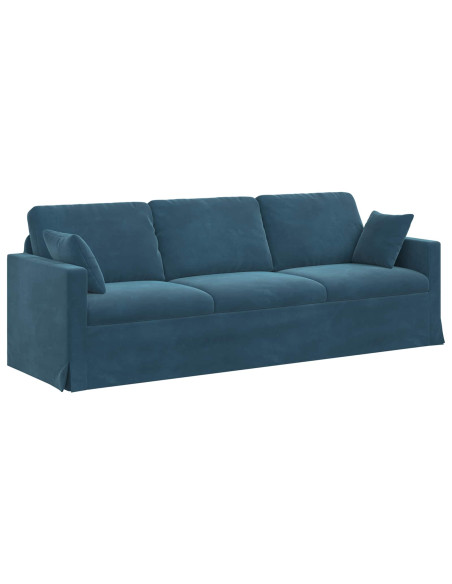 Divano Blu 228 x 78 x 80 cm Velluto