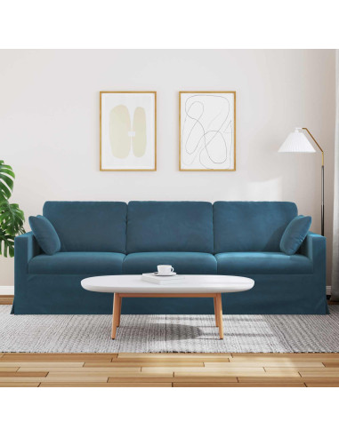Divano Blu 228 x 78 x 80 cm Velluto