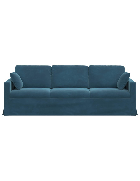 Divano Blu 228 x 78 x 80 cm Velluto