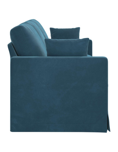 Divano Blu 228 x 78 x 80 cm Velluto