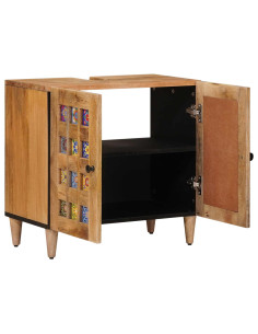 Armadio per Lavabo da Bagno con porta Naturale 62 x 33 x 58 cm 2