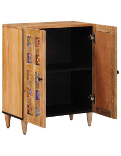 Credenza Naturale 60 x 33,5 x 75 cm Legno di mango massello 2