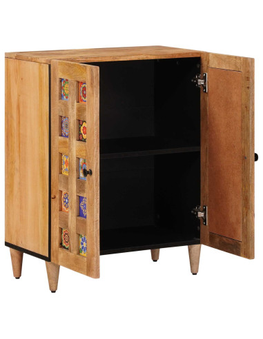 Credenza Naturale 60 x 33,5 x 75 cm Legno di mango massello