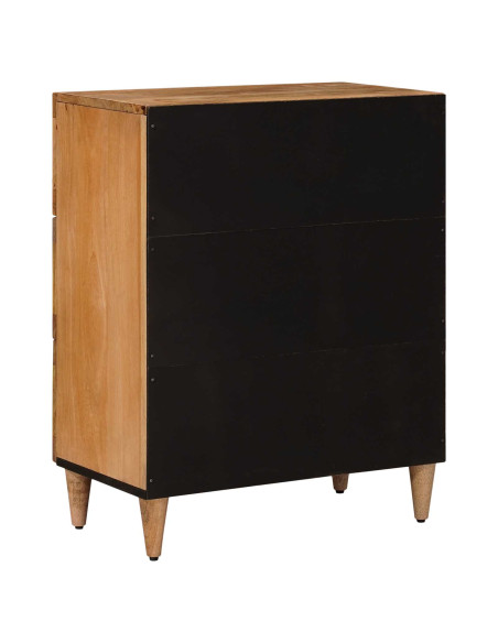Credenza Naturale 60 x 33 x 75 cm Legno di mango massello