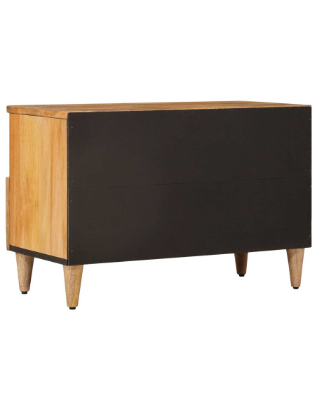 Mobile TV Naturale 70 x 33 x 46 cm Legno di mango massello
